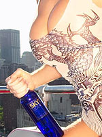 Jenna Jameson drinking Skye Vodka in New York